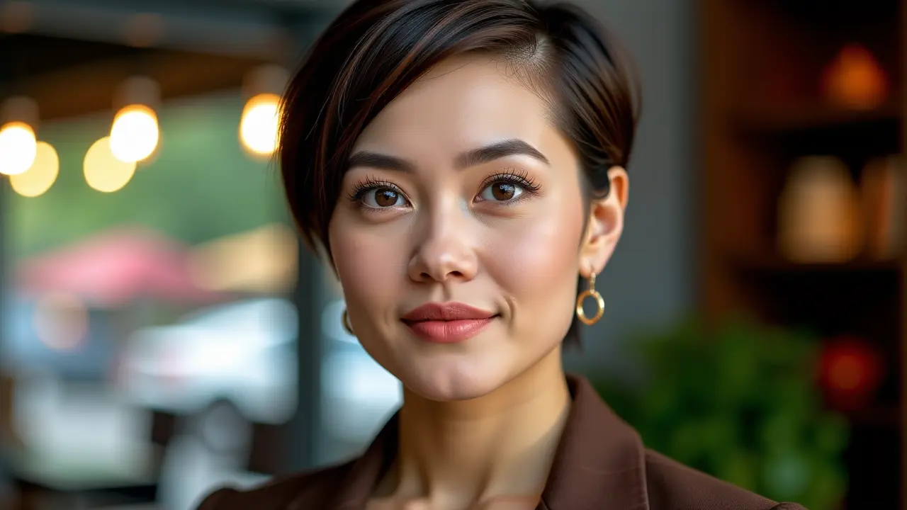 Modne krótkie fryzury do pociągłej twarzy